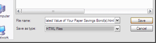 screen shot showing the 'save as' dialog box from Safari