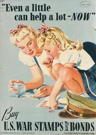 Poster: Even a little can ehlp a lot - NOW.  Buy U.S. War Stamps and Bonds